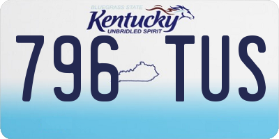 KY license plate 796TUS