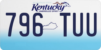 KY license plate 796TUU