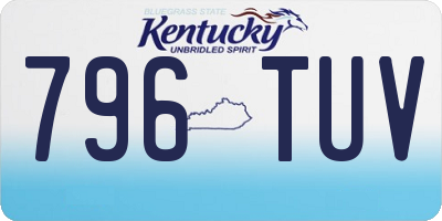 KY license plate 796TUV