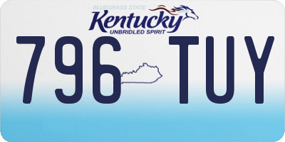 KY license plate 796TUY