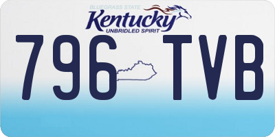 KY license plate 796TVB