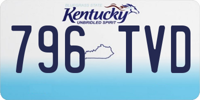 KY license plate 796TVD