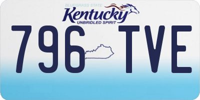 KY license plate 796TVE