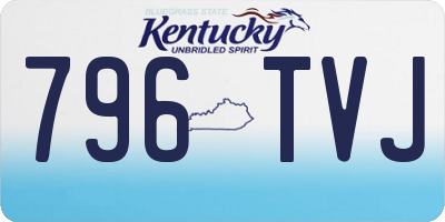 KY license plate 796TVJ