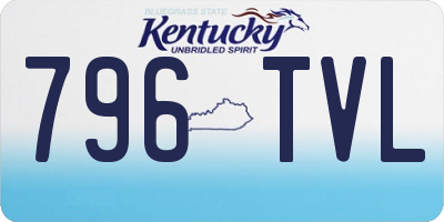 KY license plate 796TVL