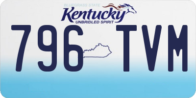 KY license plate 796TVM