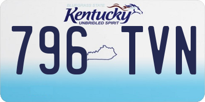 KY license plate 796TVN