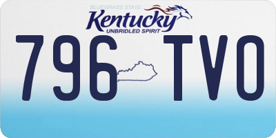 KY license plate 796TVO