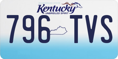 KY license plate 796TVS
