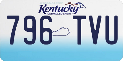 KY license plate 796TVU