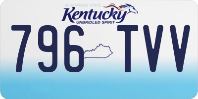 KY license plate 796TVV