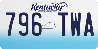 KY license plate 796TWA