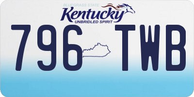 KY license plate 796TWB
