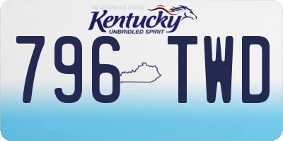 KY license plate 796TWD