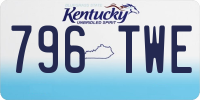 KY license plate 796TWE