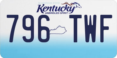 KY license plate 796TWF