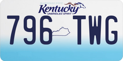 KY license plate 796TWG