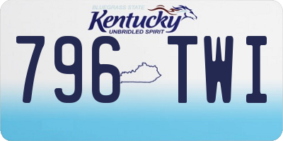 KY license plate 796TWI