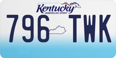 KY license plate 796TWK