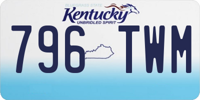 KY license plate 796TWM