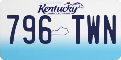 KY license plate 796TWN