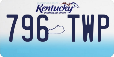 KY license plate 796TWP