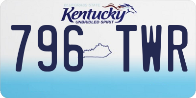 KY license plate 796TWR