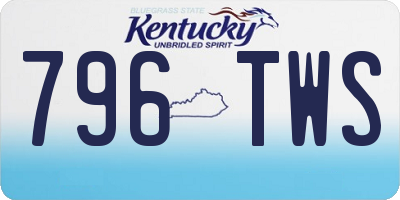 KY license plate 796TWS