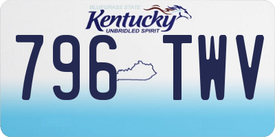 KY license plate 796TWV