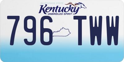 KY license plate 796TWW
