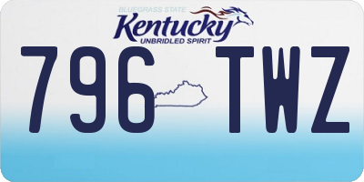 KY license plate 796TWZ