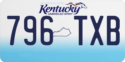 KY license plate 796TXB