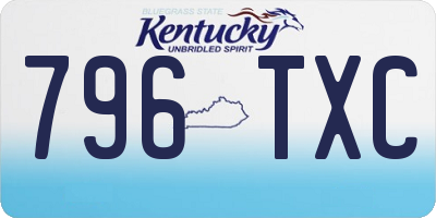 KY license plate 796TXC