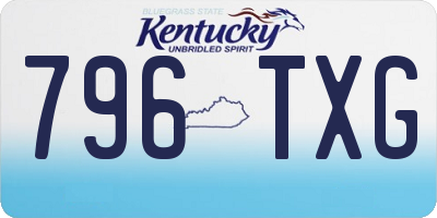 KY license plate 796TXG