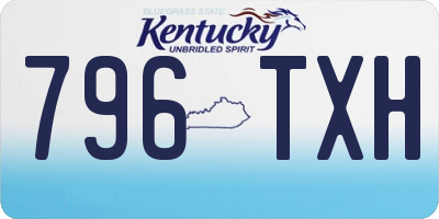 KY license plate 796TXH