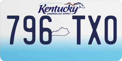 KY license plate 796TXO