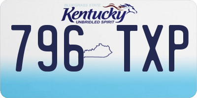 KY license plate 796TXP