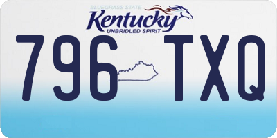 KY license plate 796TXQ