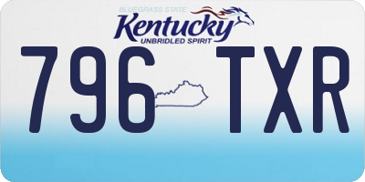 KY license plate 796TXR