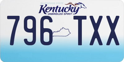KY license plate 796TXX