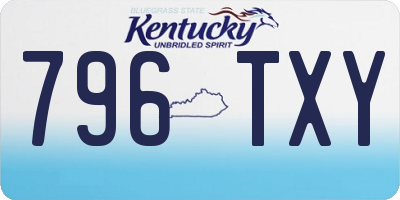 KY license plate 796TXY