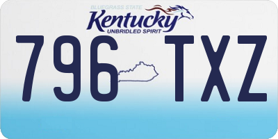 KY license plate 796TXZ