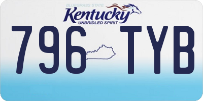 KY license plate 796TYB