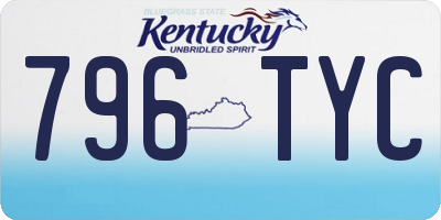 KY license plate 796TYC