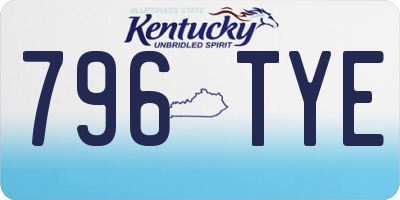 KY license plate 796TYE