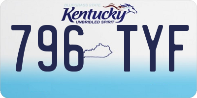 KY license plate 796TYF