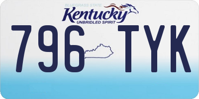 KY license plate 796TYK