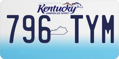 KY license plate 796TYM