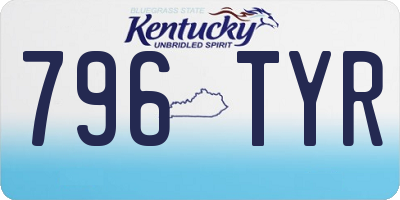 KY license plate 796TYR