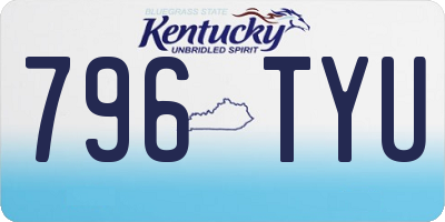 KY license plate 796TYU